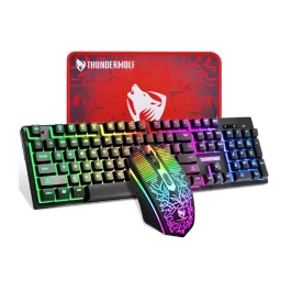 Combo teclado + mouse + mouse pad T-Wolf TF-31