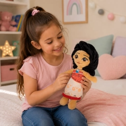 Peluche Moana Phi Phi 23 cm � Mu�eca de Felpa Suave Disney Inspirada en Moana