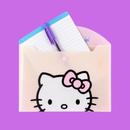Sobre PVC A5 Mooving Hello Kitty con Broche � Porta Documentos y �tiles
