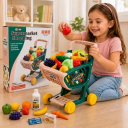 Carro de Supermercado Infantil con 32 Piezas � Carrito de Compras para Ni�os