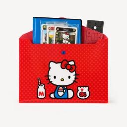 Sobre Pl�stico A4 con Bot�n Hello Kitty Mooving | Porta Documentos Escolar