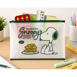 Sobre Zip Mooving Snoopy A4 | Porta Documentos con Cierre Zip