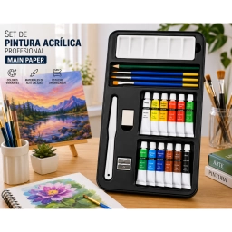 Set de Pintura Acr�lica Profesional Main Paper � Kit Completo para Artistas y Estudiantes