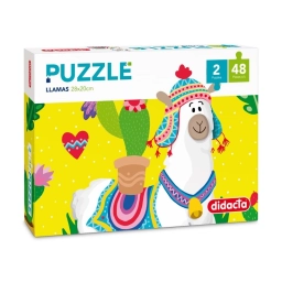PUZZLE LLAMAS 2 x 48 PIEZAS DIDACTA