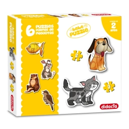 BEBE PUZZLES FORMAS MASCOTAS x 6 DIDACTA
