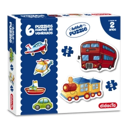 BEBE PUZZLES FORMAS VEHICULOS x 6 DIDACTA