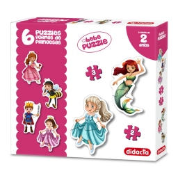 PUZZLES FORMAS PRINCESAS x 6 DIDACTA