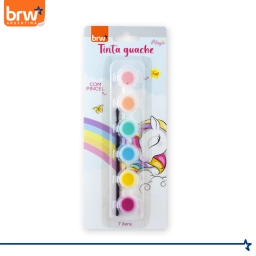 Tempera X6 Colores + Pincel - Dise�o Magic - BRW