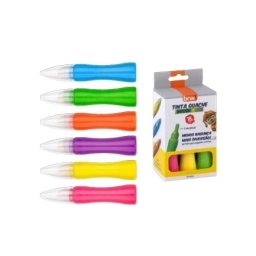 Tempera BRW en pincel 18ml 6 colores Ne�n