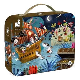 Puzzle Malet�n de Busqueda del Tesoro Janod 36pcs
