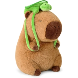 Peluche Capibara con mochilita de tortuga 45cm
