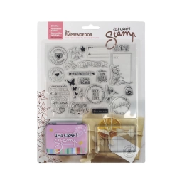 Set Emprendedor IBI Craft 20 Sellos Siliconados con Base Acr�lica y Almohadilla