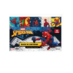 Block Cartulina A4 Spiderman Marvel 150 g 15 Hojas Dali Escolar