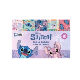 Block Cartulina A4 Stitch Disney 150 g 15 Hojas Dali Escolar