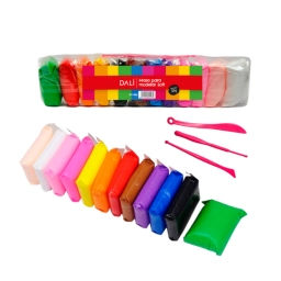 Masa para Modelar Soft Dali x12 Colores con Herramientas de Modelado