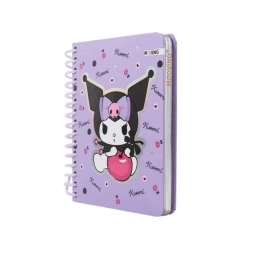Cuaderno Premium Mooving Kuromi Pocket 96 Hojas | Tapa Dura Espiralado