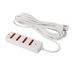 Alargue Conatel 3m 4x Bipaso Ficha 3L 2500W Blanco