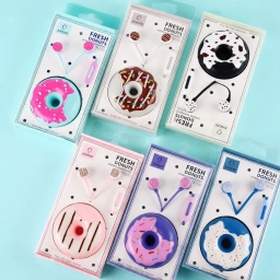 Auriculares Donut Con Micr�fono Y Estuche Porta Auriculares