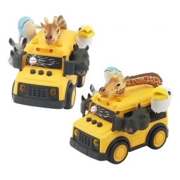 Autob�s Escolar De Animales Con Luces Sonidos Y Fricci�n Infantil