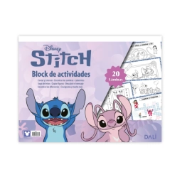 Block de Actividades Stitch Disney 20 Hojas A3 para Colorear y Aprender Dali