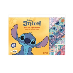 Block Papel Afiche 1/8 Watman Stitch Disney 20 Hojas 75 g Dali
