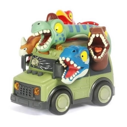 Bus Escolar Safari Dinosaurios Con Luces Sonidos Y 5 Figuras