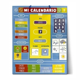 Calendario Magn�tico Educativo Infantil Con Pizarra Y Piezas Imantadas