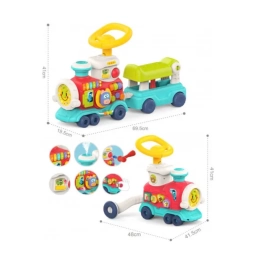 Caminador Buggy Tren 2 en 1 Huanger | Andador Interactivo con Luces, Sonidos y Actividades