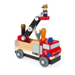 Cami�n de Bomberos DIY Janod Brico Kids de Madera 45 Piezas