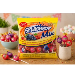 Chupet�n Erlan Splash Pop Mix x50 Unidades | Sabores Frutilla Cereza y Uva