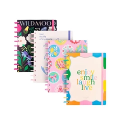 Cuaderno de Discos Mooving Tapa Dura | Reutilizable con Separadores y Banda El�stica