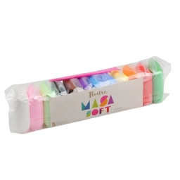 Masa de Modelar Soft Ilustra x12 Colores con Herramientas � Goma EVA Moldeable