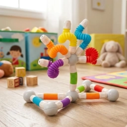 Juego de Construcci�n Magn�tico Flexible STEM 26 Piezas � Tubos y Conectores