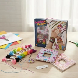 Kit para Hacer Pulseras con 2 Telares, Hilos y Mostacillas para Ni�os