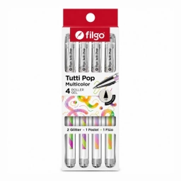 Lapiceras Roller Gel Filgo Tutti Pop Multicolor x4 1.0 mm