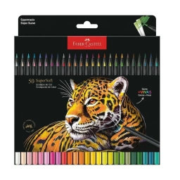 Lápices de Colores Faber-Castell SuperSoft x50
