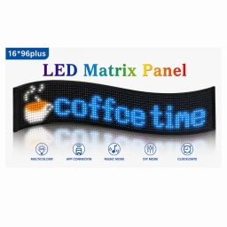 Letrero LED Luminoso 92x19 cm con App Bluetooth y USB
