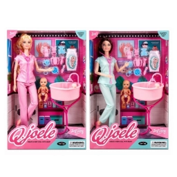 Mu�eca Doctora Articulada con Beb� y Accesorios M�dicos