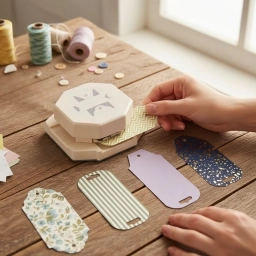 Perforadora IBI Craft 4 en 1 para Tags Etiquetas y Manualidades