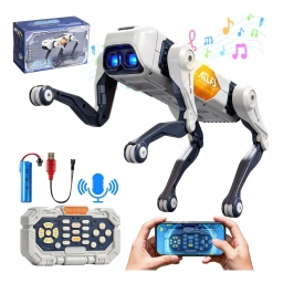 Perro Robot Inteligente Recargable con Control Remoto, App y Voz