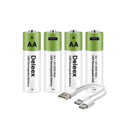 Pilas AA Recargables Deleex Li-ion 2600 mAh 1.5V Pack x4