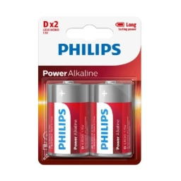 Pilas Philips Alcalinas D LR20 1.5V Power Alkaline Bl�ster x2