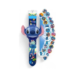 Reloj Digital Proyector Infantil Stitch con 24 Im�genes