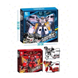 Robot Transformer Convertible en Cami�n de Rescate | Figura Transformable Caja Grande