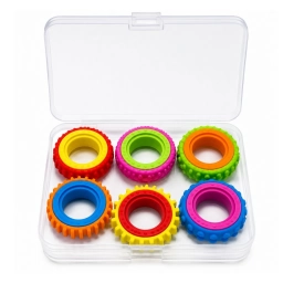 Set x6 Anillos Giratorios Sensoriales Fidget Antiestr�s de Silicona