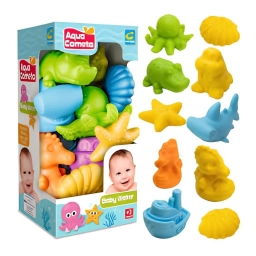 Set Juguetes de Ba�o Cometa Baby Water 10 Piezas +3 Meses