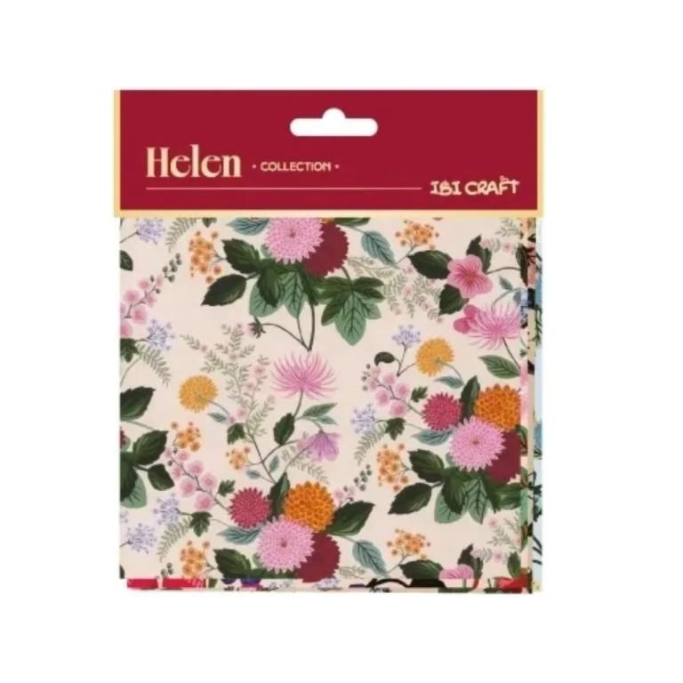 Sobre con 20 hojas de papel para origami de 15x15 cm y 80 gramos. Dise&ntilde;os exclusivos Helen Collection de IBI Craft.
