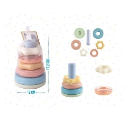Torre de Donas de Encastre Sensoriales para Beb� | Apilable Montessori