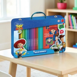 Valija Infantil Art�stica Toy Story 5 Met�lica Con Marcadores Y L�pices