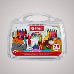 Valija Filgo Pinto Peque�os Artistas x28 Piezas con Crayones y Marcadores Jumbo